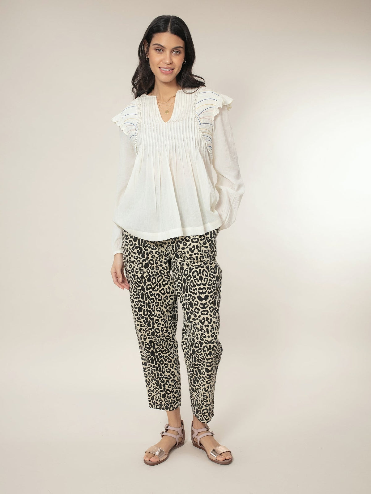 Pantalon Caroline - Mélange neutre