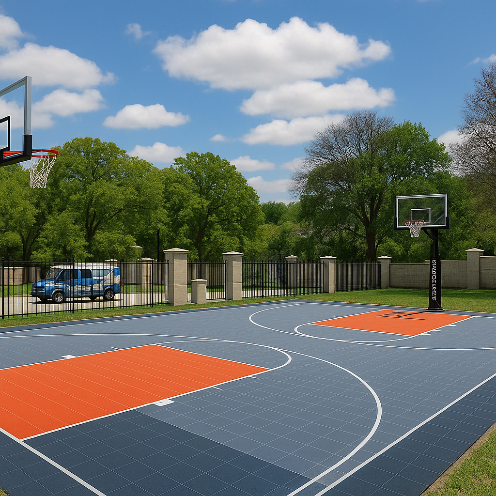 Mini Basketball Court Flooring with Court Markings | Includes Court Markings