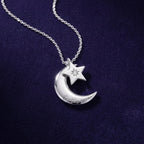 Cherish To The Moon & Back Necklace | 925 Sterling Silver