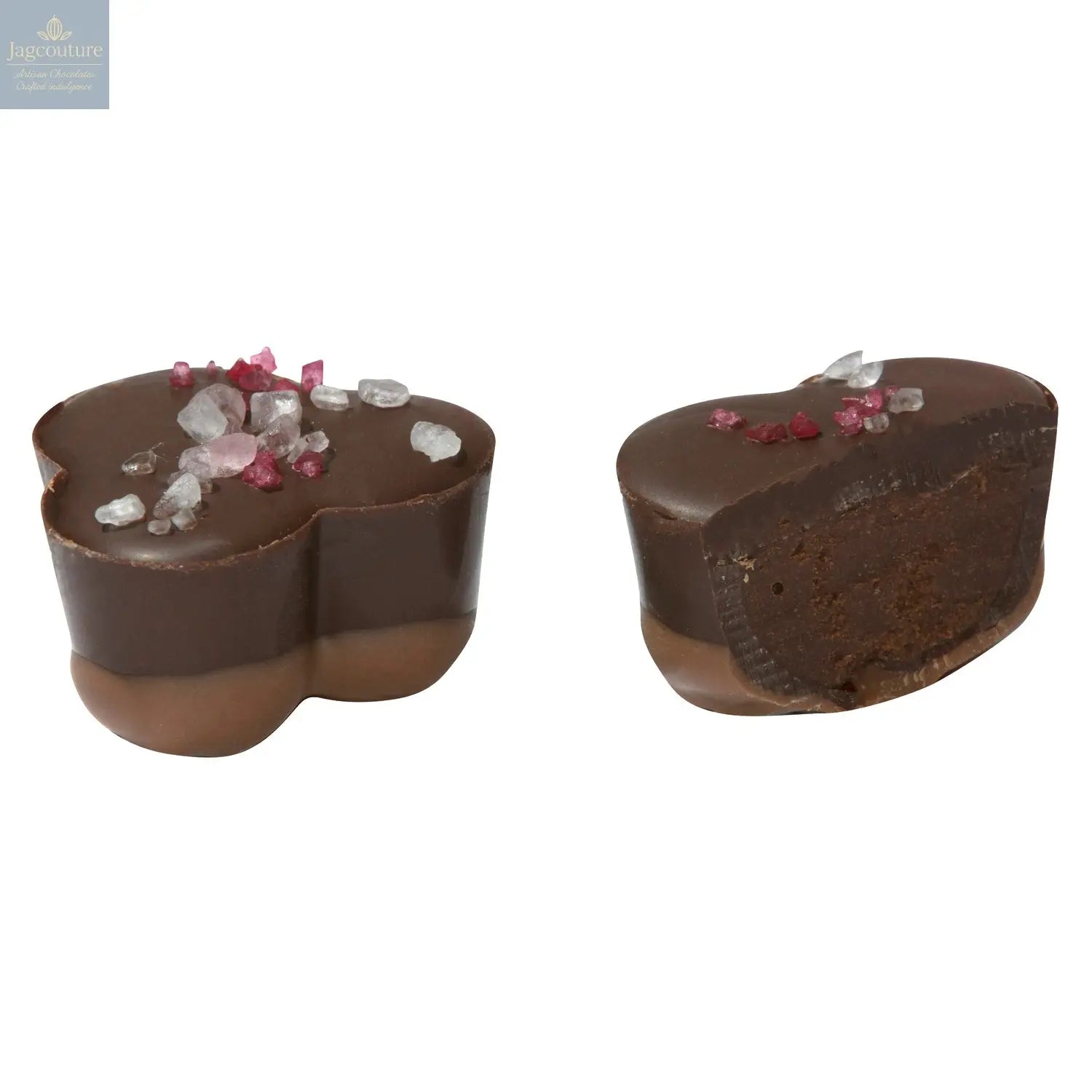 Cherry - sea salted cherry ganache in milk and dark chocolate 13.5g