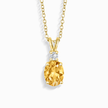 Citrine Pendant Necklace in 18k Gold Vermeil