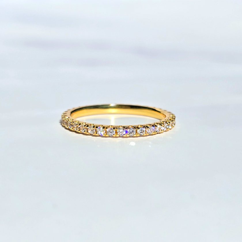 Classic Eternity Ring (1.8 mm) in 18k Gold Vermeil