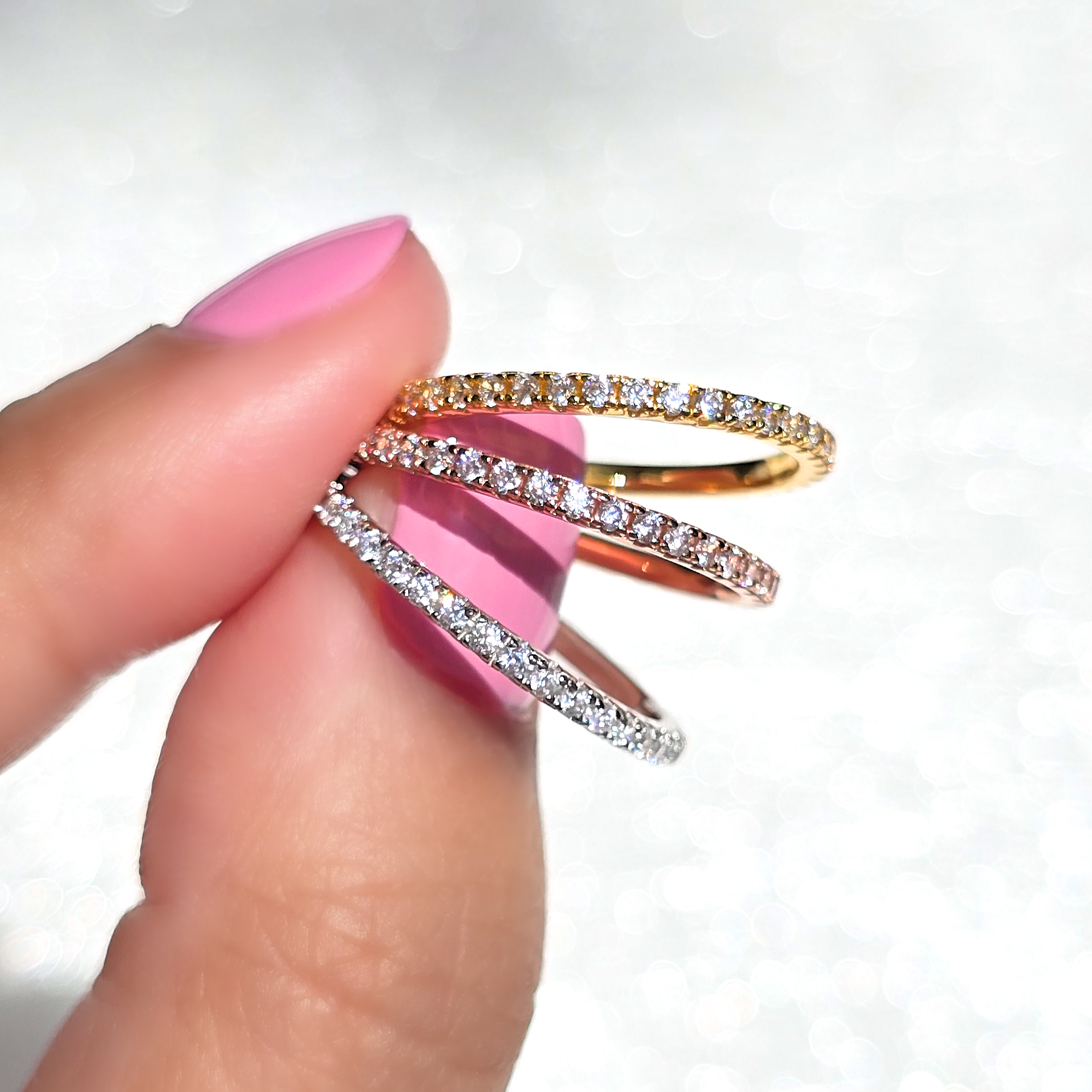 Alliance éternité classique (1,8 mm) en vermeil or rose 18 carats