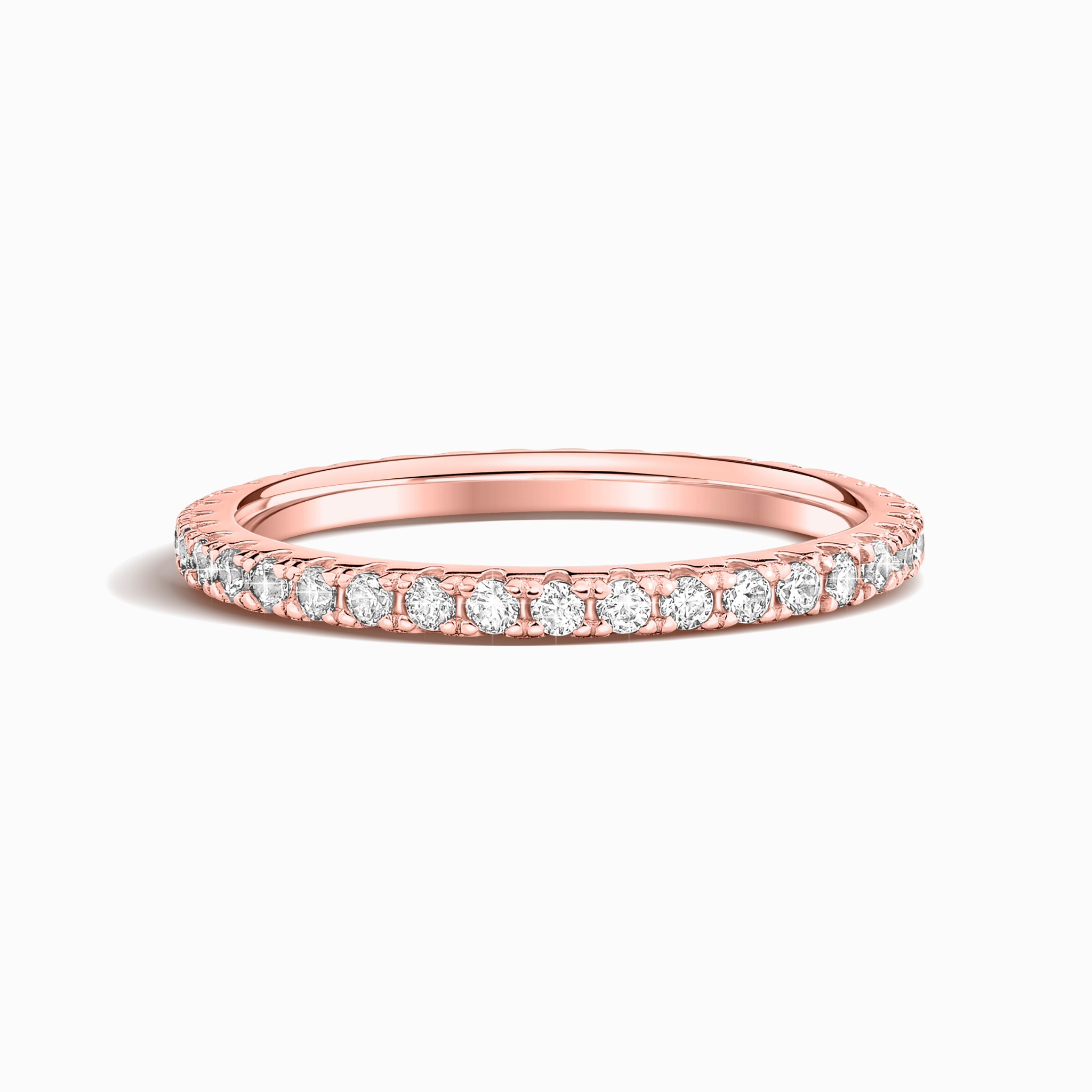 Alliance éternité classique (1,8 mm) en vermeil or rose 18 carats