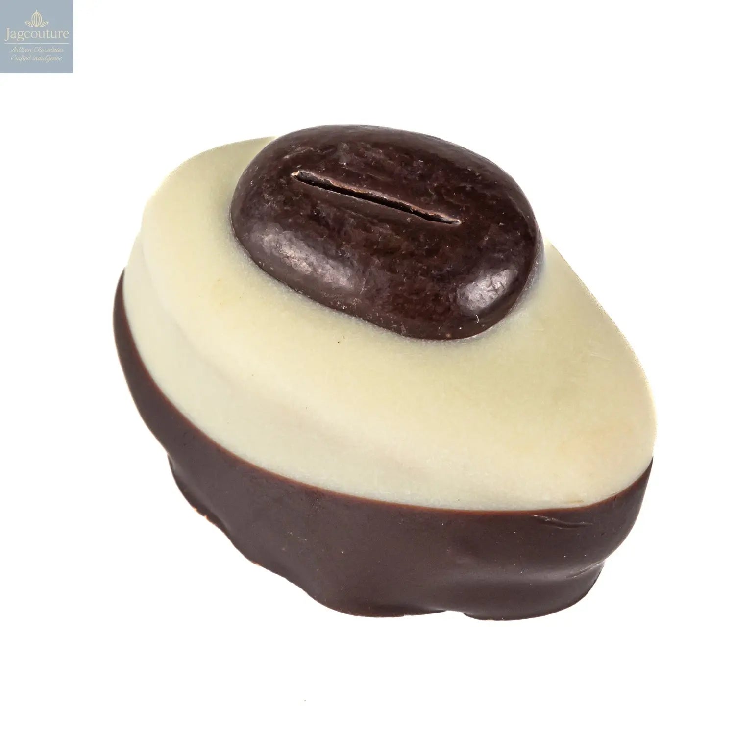 Coffee cream - white and dark chocolate enrobed coffee cream topped with chocolate bean 13g approx 1kg