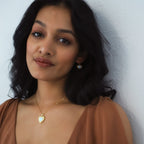 Cora Opal Heart Necklace | 18k Gold Plated