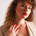 Cora Opal Heart Necklace | 925 Sterling Silver