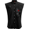 DEATH STARE - Sleeveless Stone Washed Worker Black