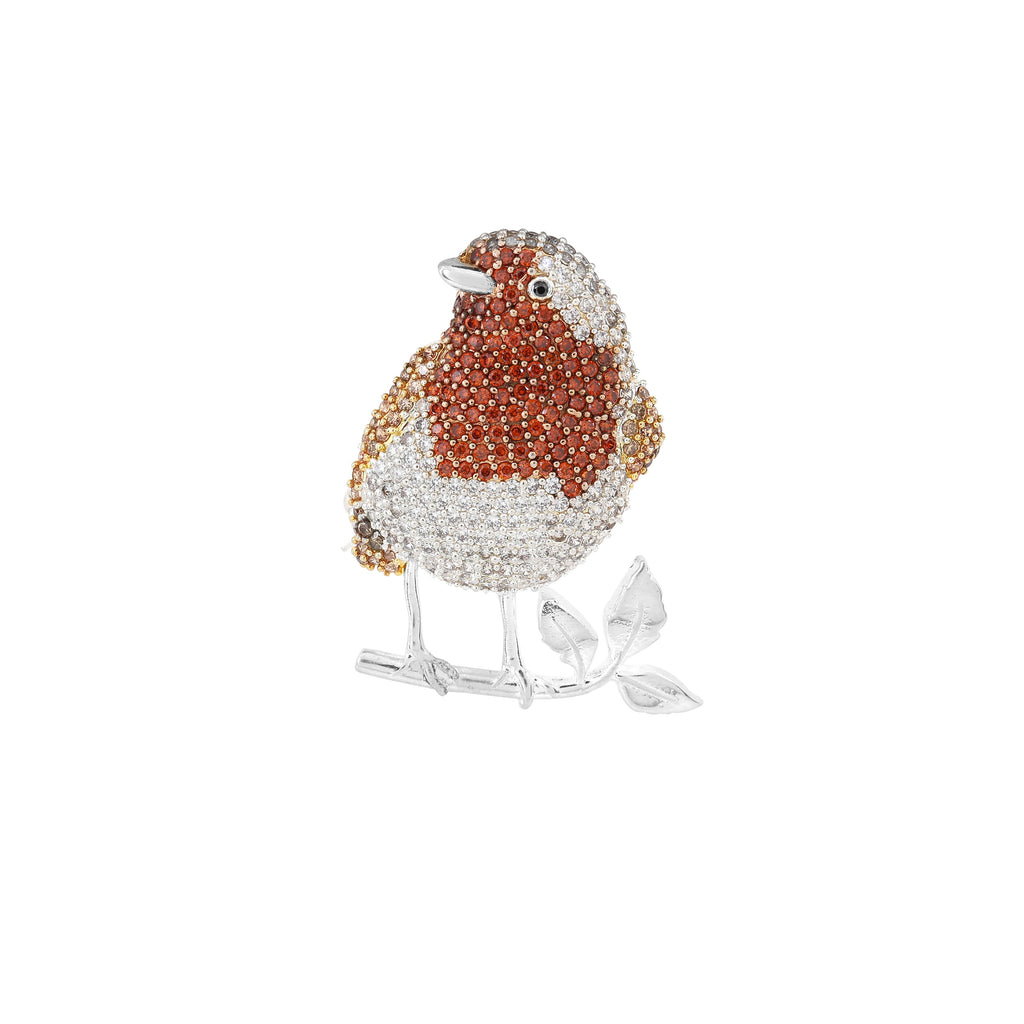 Laura Ashley Fashion Crystal Robin Brooch