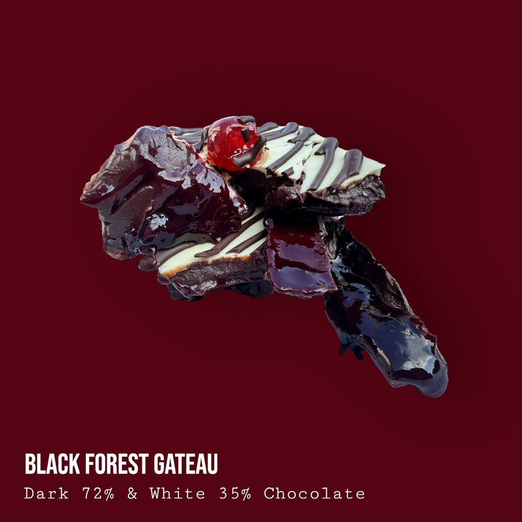 Black Forest Gateau Inspired Dark & White Chocolate Dessert Bar 250g