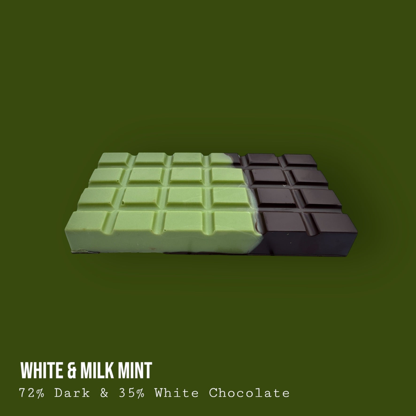 Dark & White Chocolate with White & Milk Mint Chocolate Filling 220g