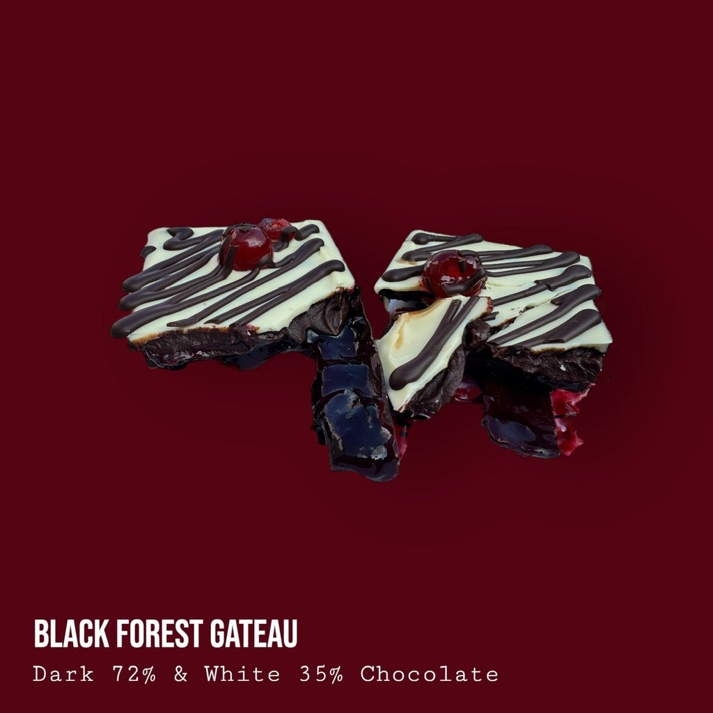 Black Forest Gateau Inspired Dark & White Chocolate Dessert Bar 250g