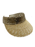 Della Visor with gold sequins