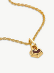 Gold Plated Tiger eye mini necklace 22