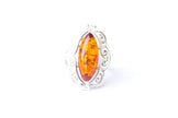 Decorative Victorian Baltic Amber Ring