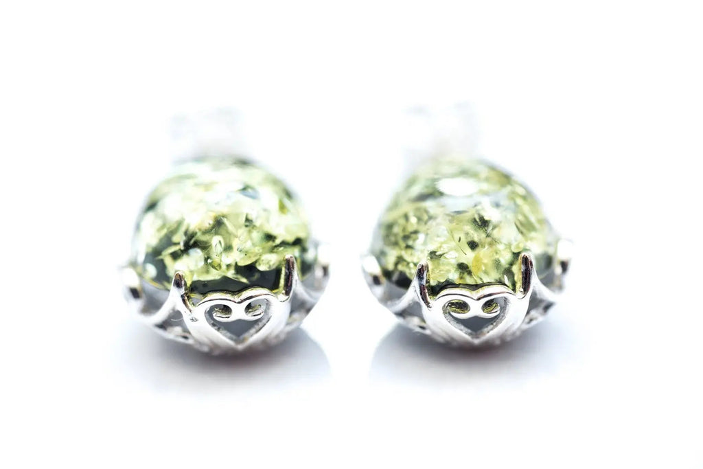 Demi Green Amber Drop Earrings