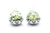 Demi Green Amber Drop Earrings