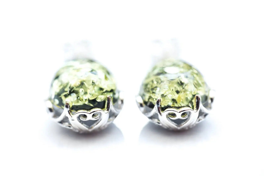 Demi Green Amber Drop Earrings
