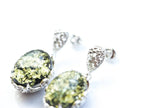 Demi Green Amber Drop Earrings