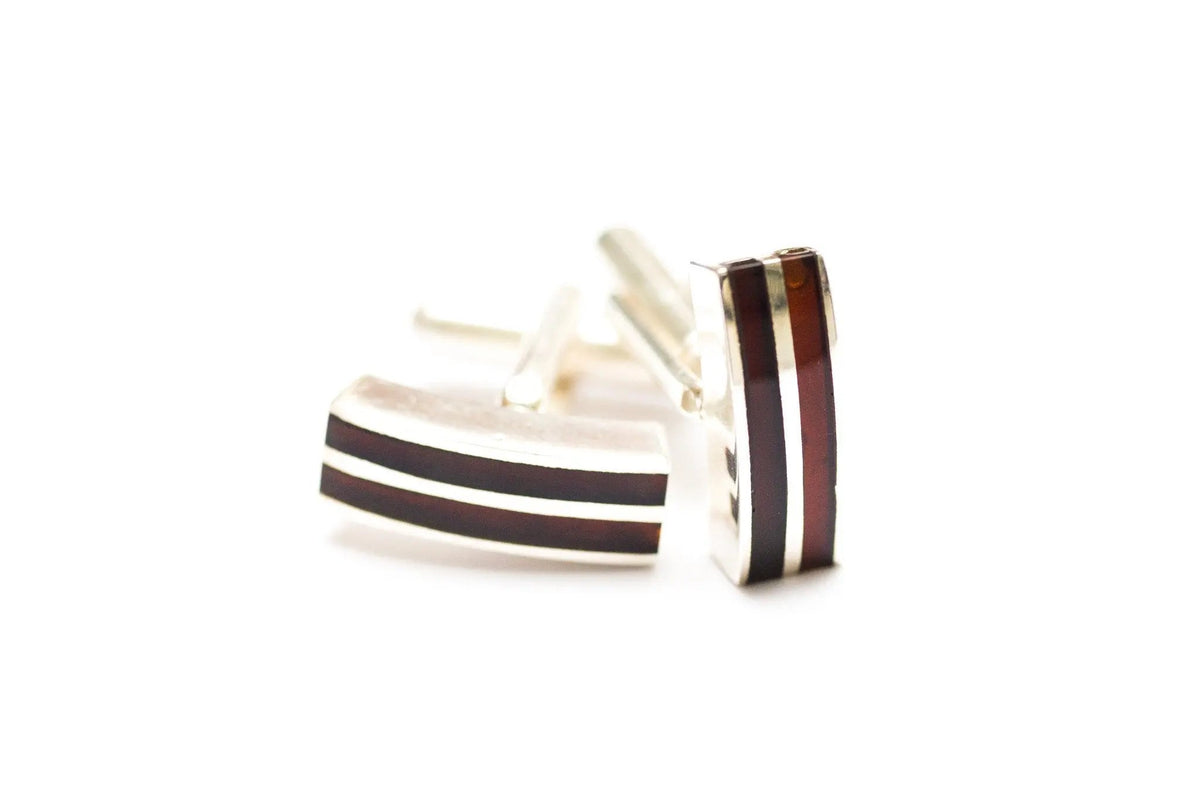 Double Stripe Amber Cufflinks