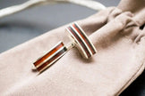 Double Stripe Amber Cufflinks