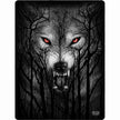 FOREST WOLF - Fleece Blanket with Double Sided Print