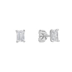 Diamonfire Emerald Cut Zirconia Stud Earrings
