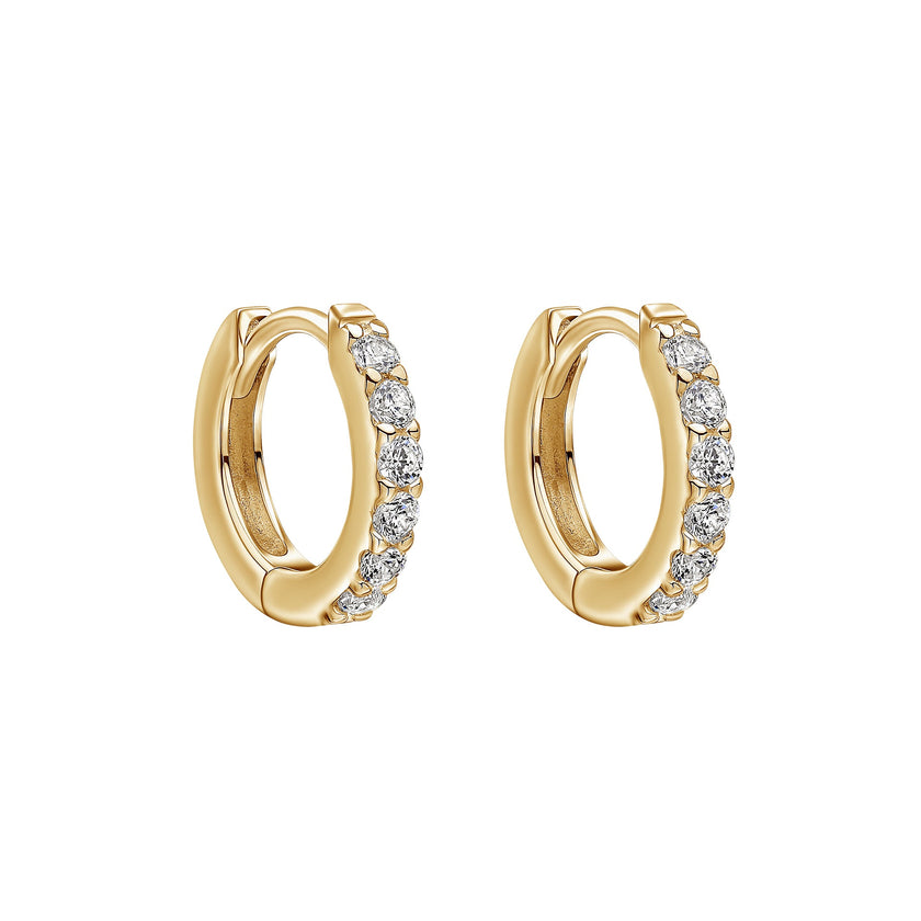 Beginnings Hoop Earrings with Cubic Zirconia