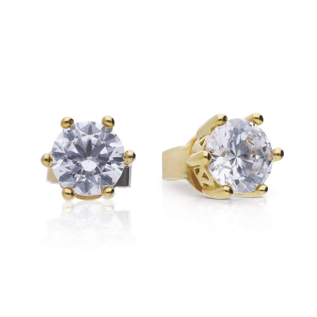Diamonfire Six Claw Carat Stud Earrings