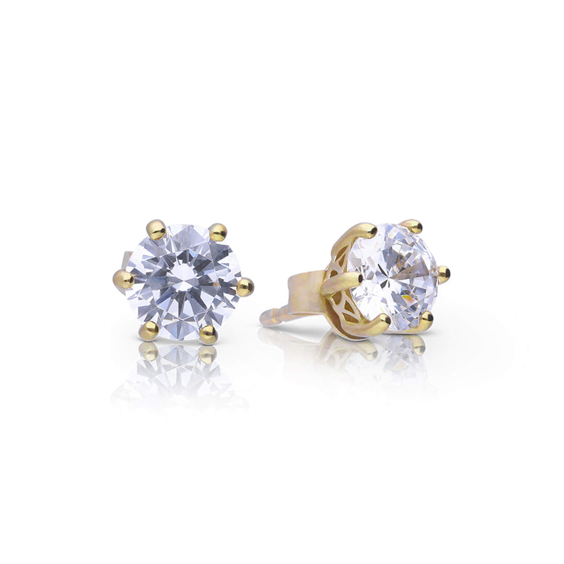 Diamonfire Six Claw Carat Stud Earrings