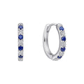 Diamonfire Two Tone Zirconia Hoop Earrings