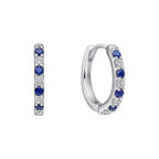 Diamonfire Two Tone Zirconia Hoop Earrings