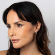 Diamonfire Two Tone Zirconia Hoop Earrings
