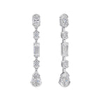 Diamonfire Elongated Half Bezel Drop Earrings