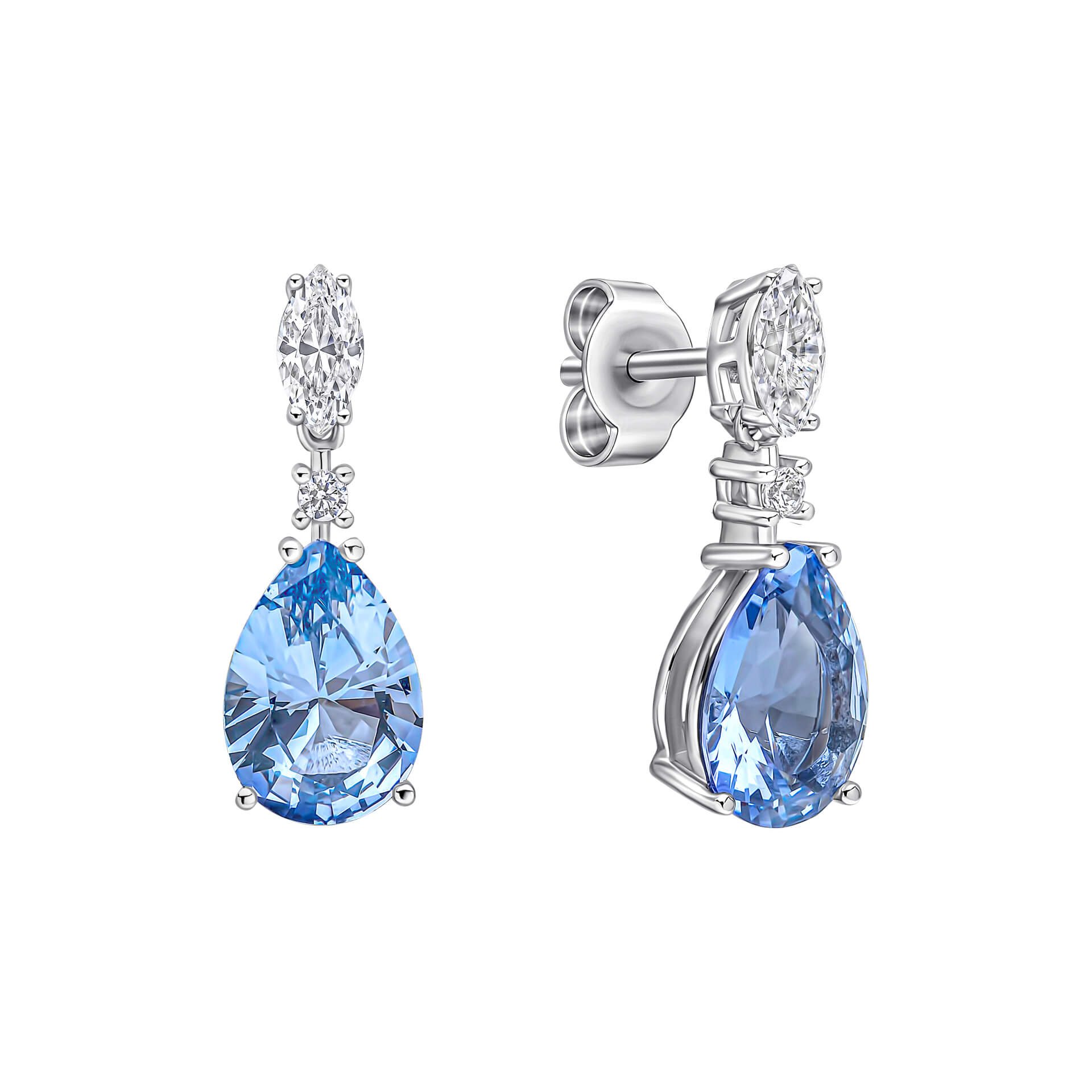 Diamonfire Teardrop and Marquise Drop Earrings