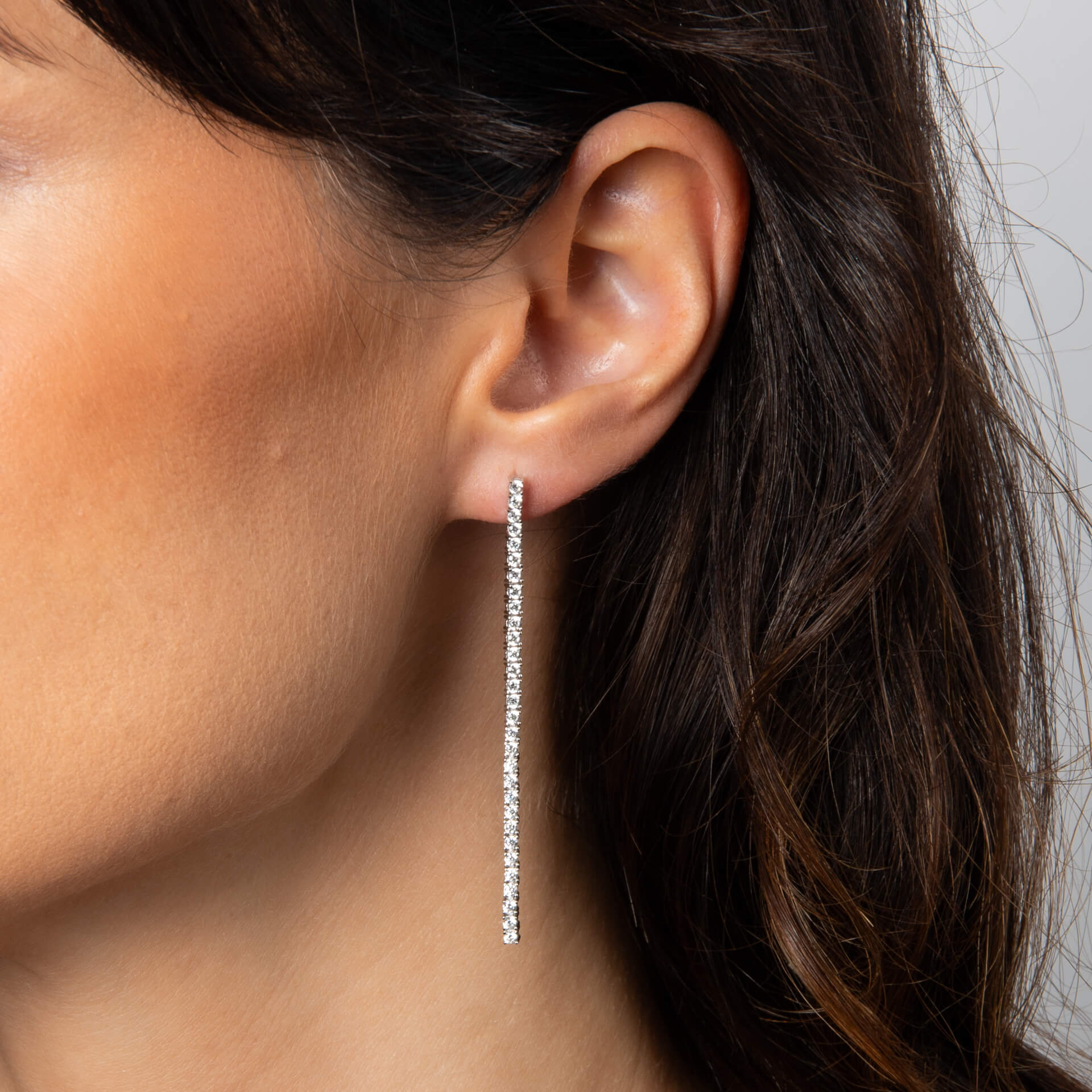 Diamonfire Tennis Chain Drop Earrings