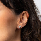 Diamonfire Zirconia Cluster Flower Stud Earrings