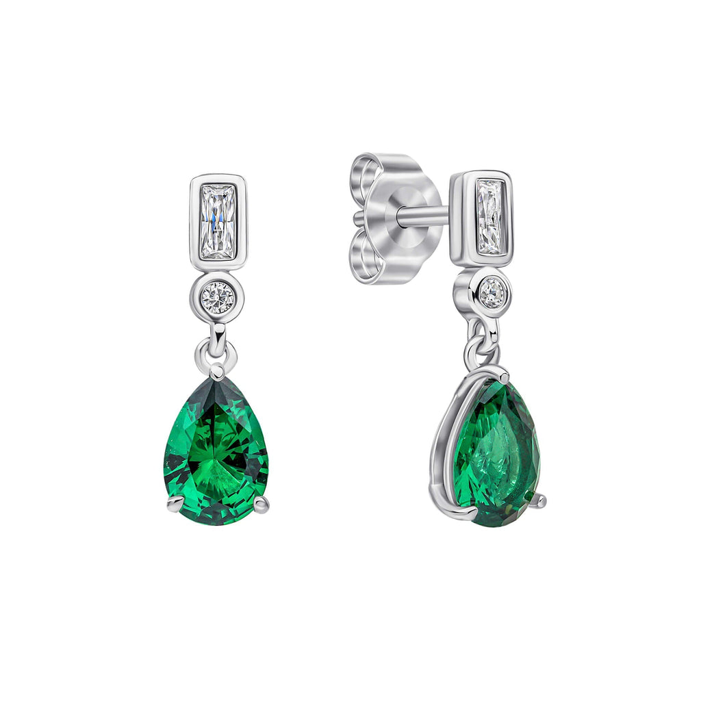 Diamonfire Bezel and Teardrop Earrings