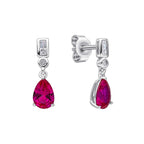 Diamonfire Bezel and Teardrop Earrings