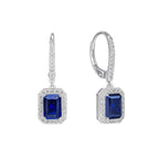 Diamonfire Geometric Halo Drop Earrings