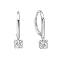 Diamonfire Double Claw Solitaire French Hook Earrings