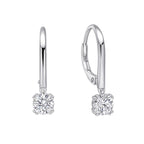 Diamonfire Double Claw Solitaire French Hook Earrings