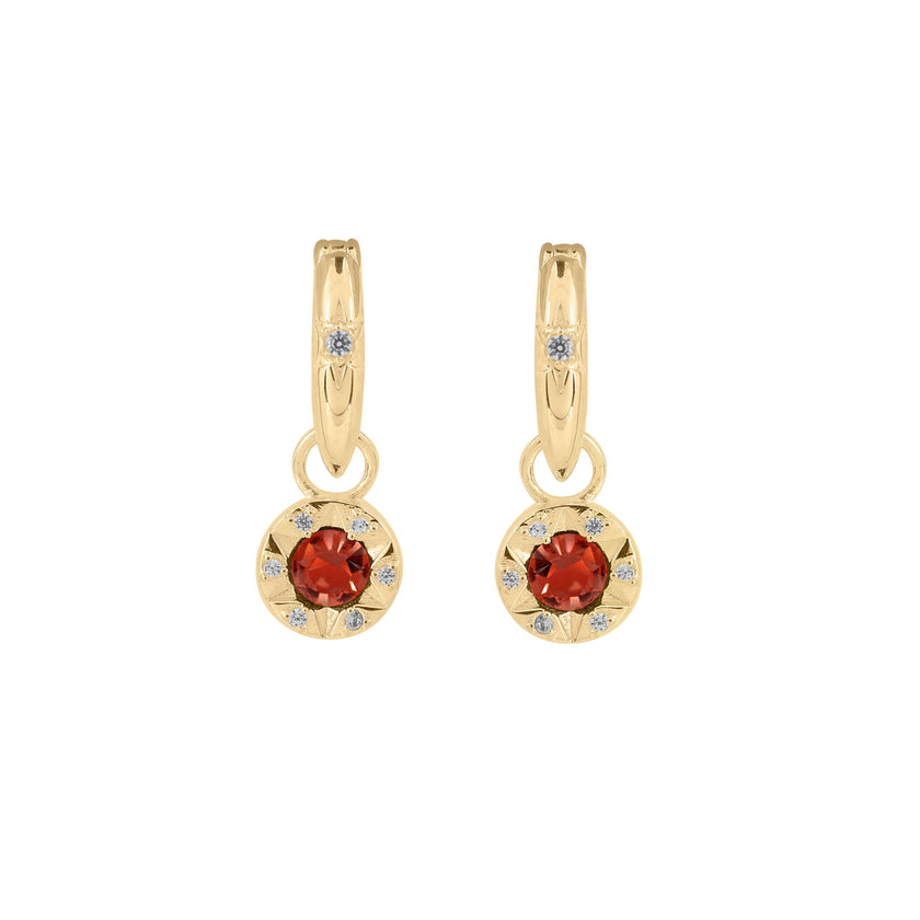 Laura Ashley Fashion Bowen Star Crystal Hoop Earrings