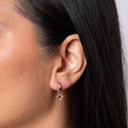 Laura Ashley Fashion Bowen Star Crystal Hoop Earrings