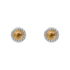 Beginnings Milgrain Semi-Precious Cabochon Birthstone Earrings