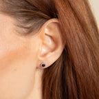 Beginnings Milgrain Semi-Precious Cabochon Birthstone Earrings