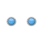Beginnings Milgrain Semi-Precious Cabochon Birthstone Earrings