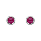 Beginnings Milgrain Semi-Precious Cabochon Birthstone Earrings