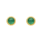 Beginnings Milgrain Semi-Precious Cabochon Birthstone Earrings