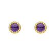 Beginnings Milgrain Semi-Precious Cabochon Birthstone Earrings